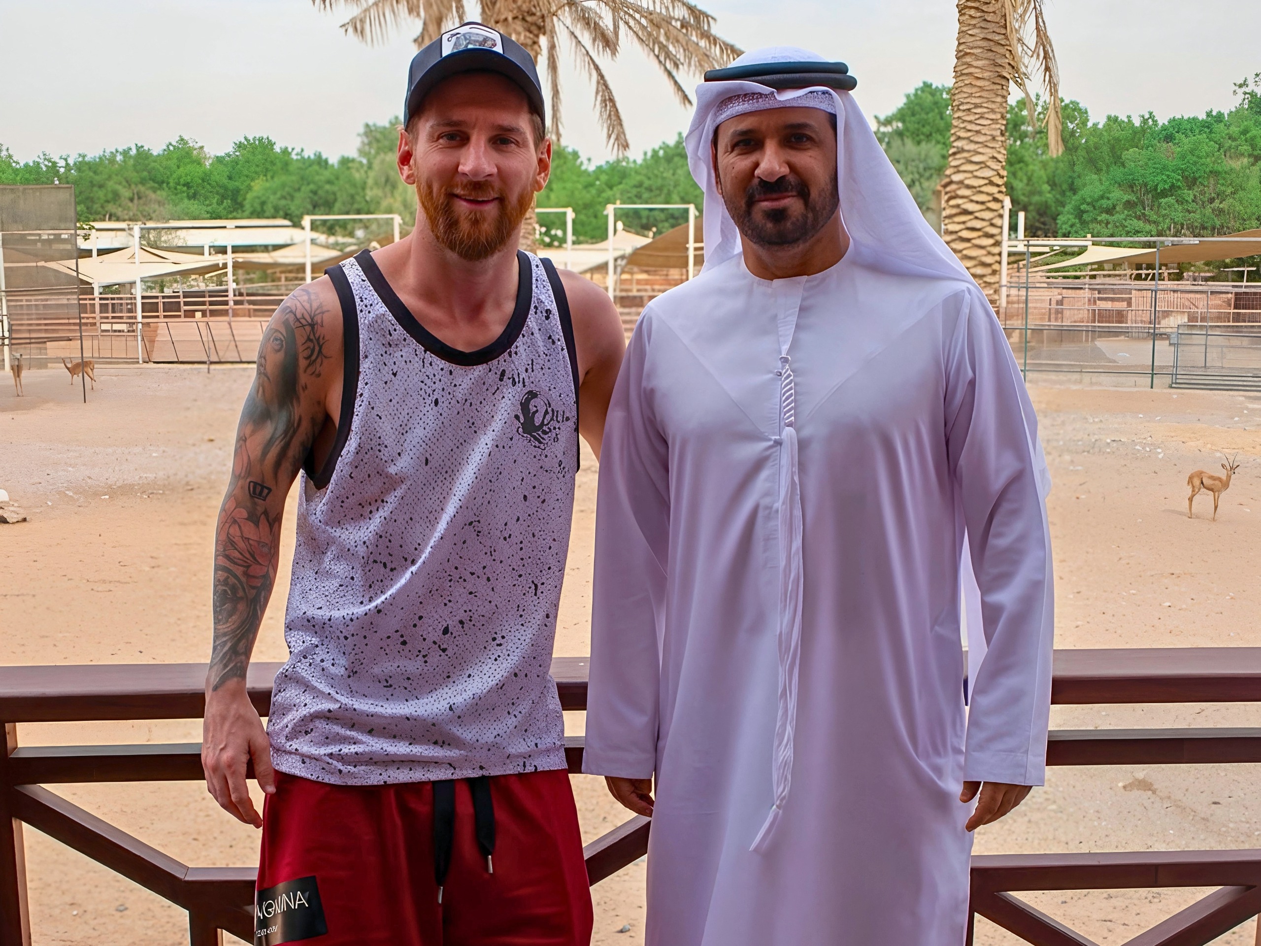 Dr.Saif Welcoming Lionel Messi to Famepark
