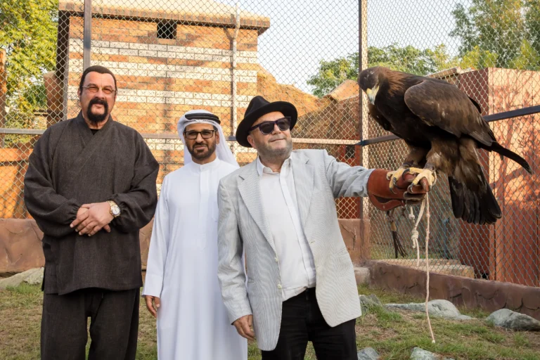 Hollywood Action Star Steven Seagal Visits Fame Park