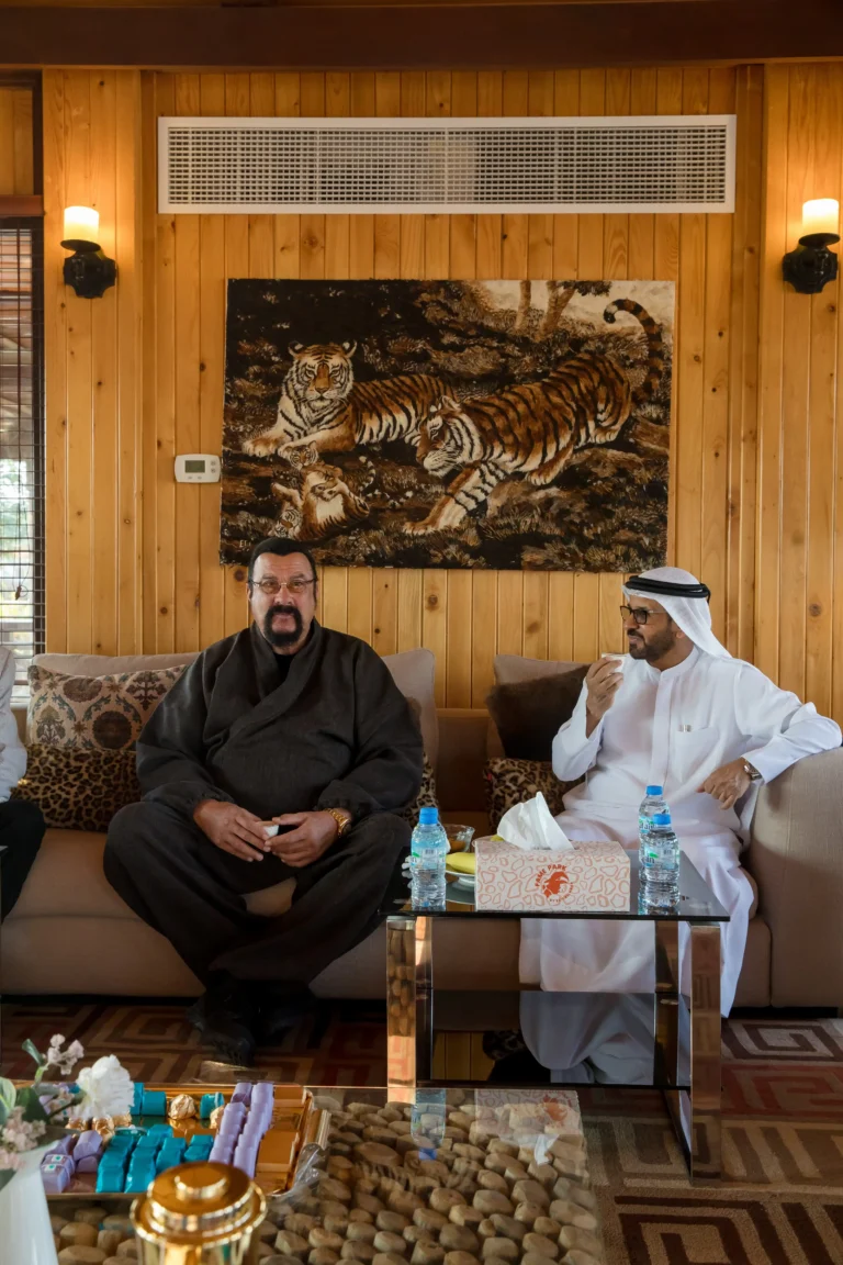Hollywood Action Star Steven Seagal Visits Fame Park