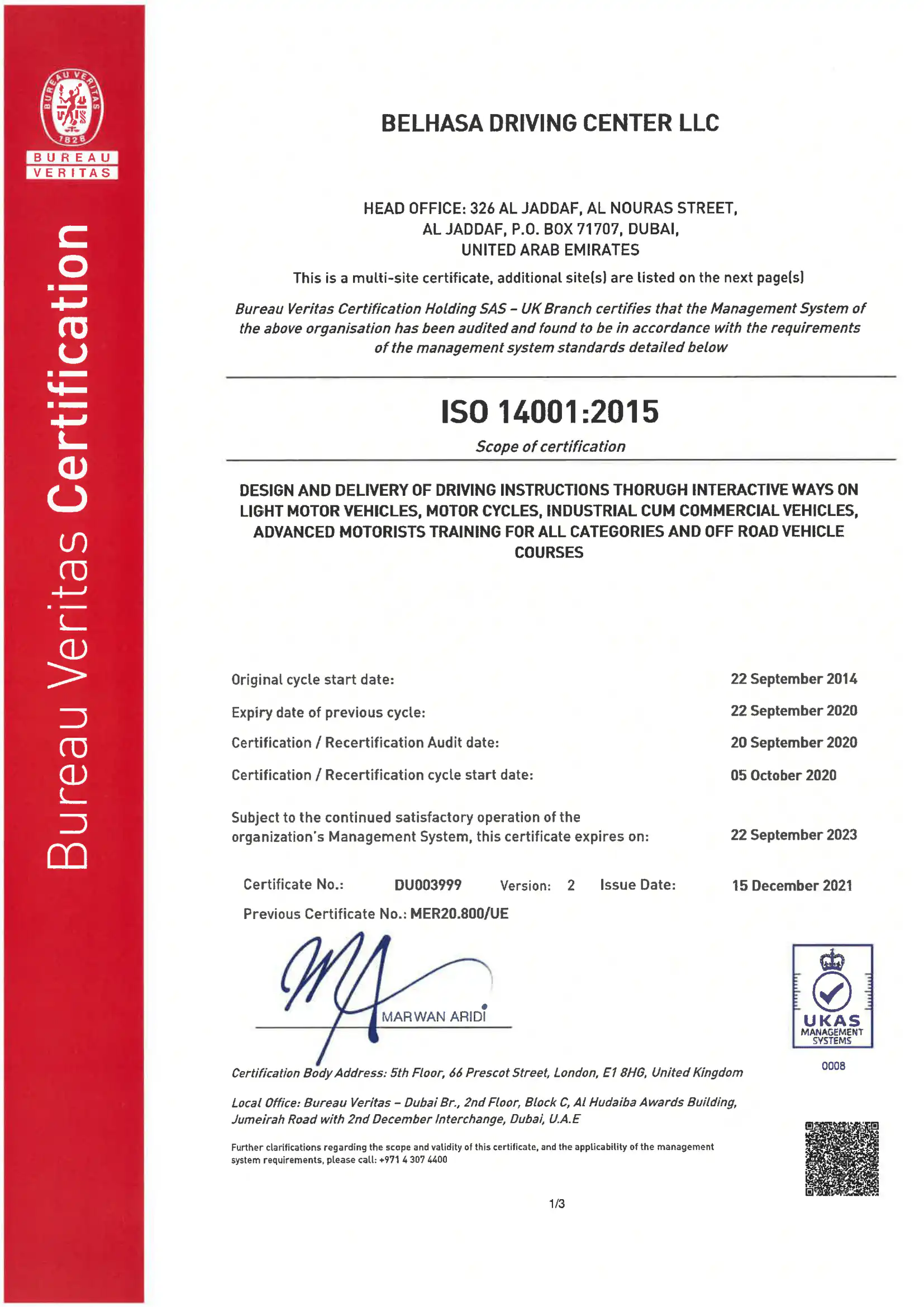 ISO 14001:2015 Certification