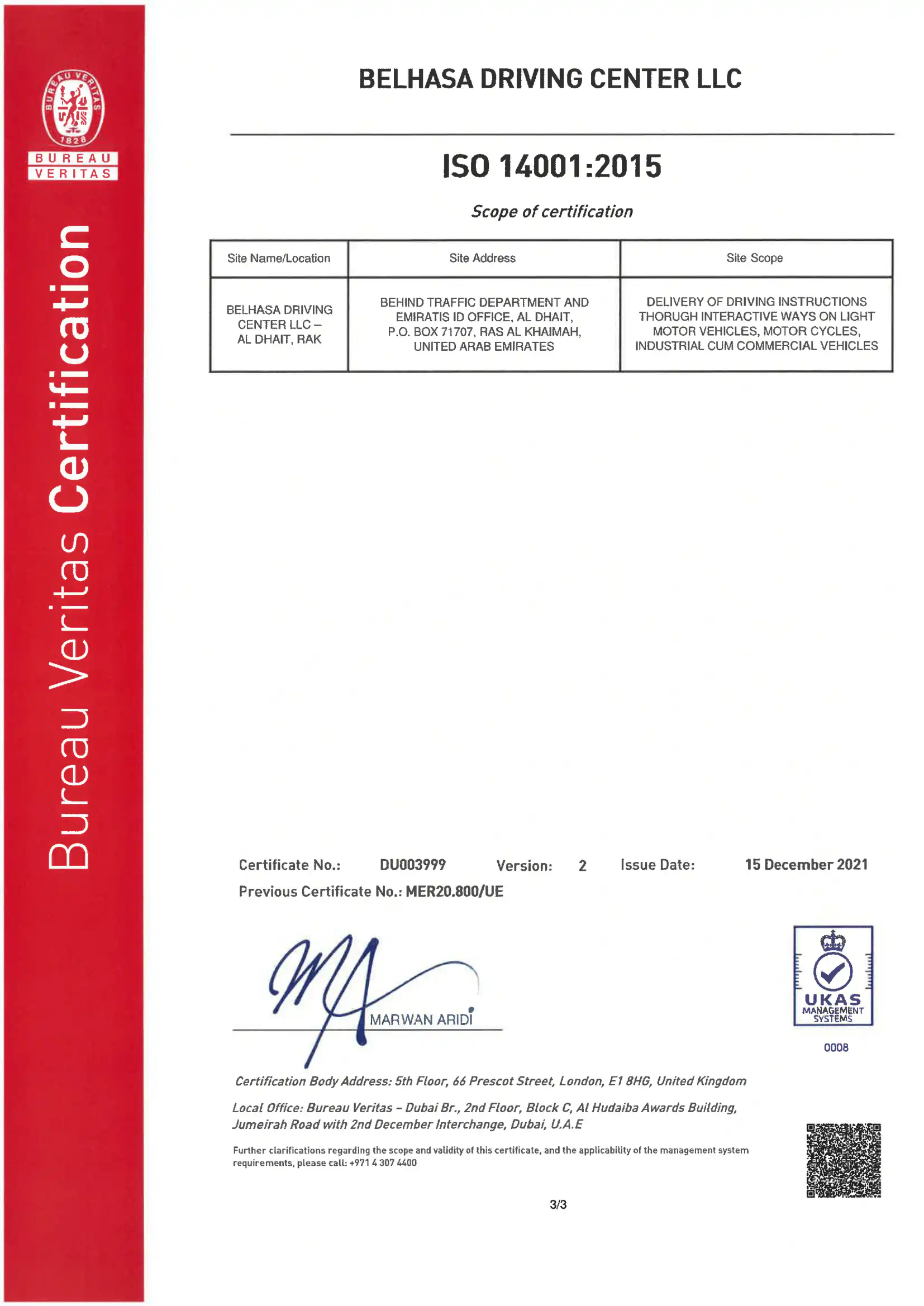 ISO 14001:2015 Certification