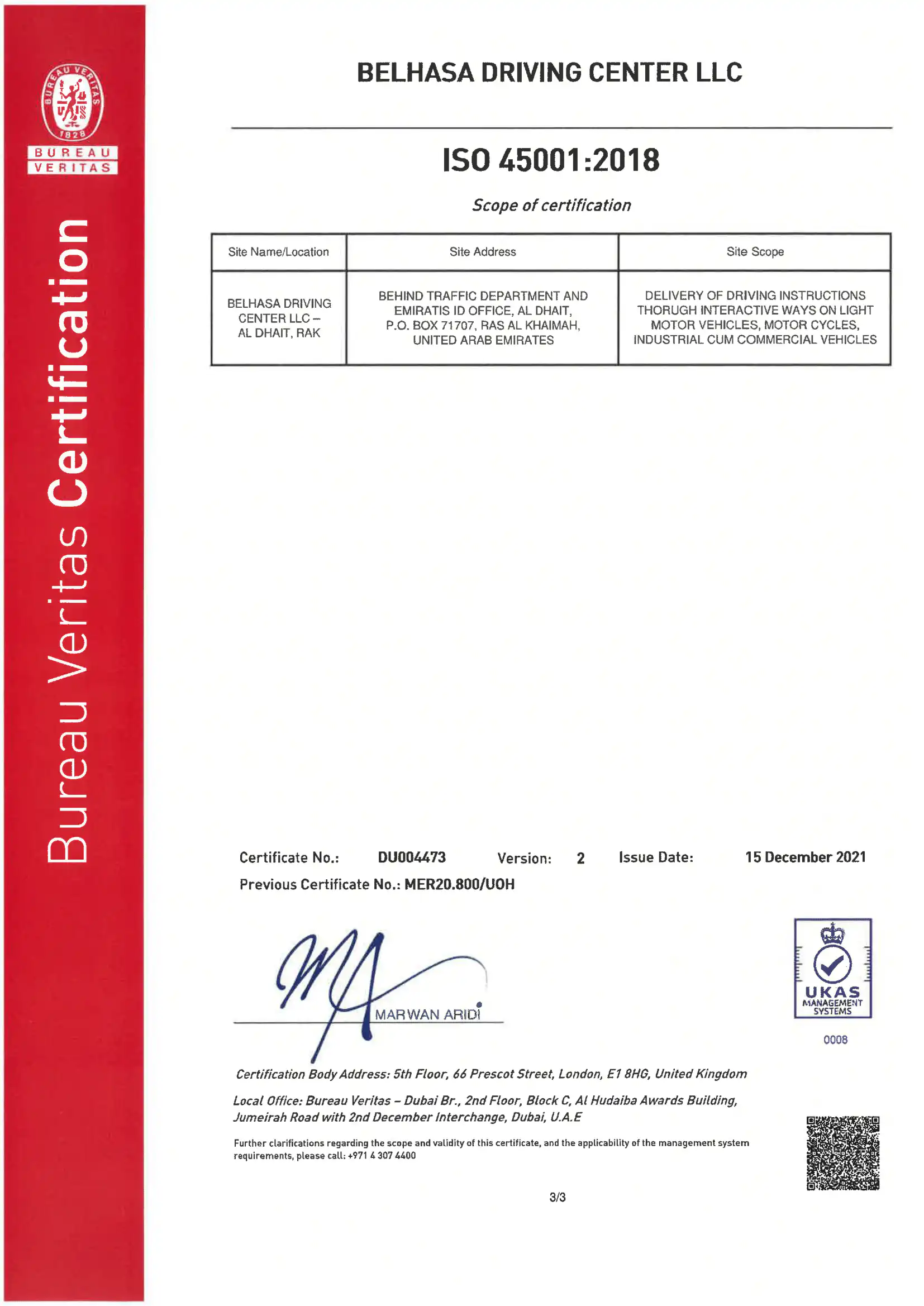 ISO 45001:2018 Certification