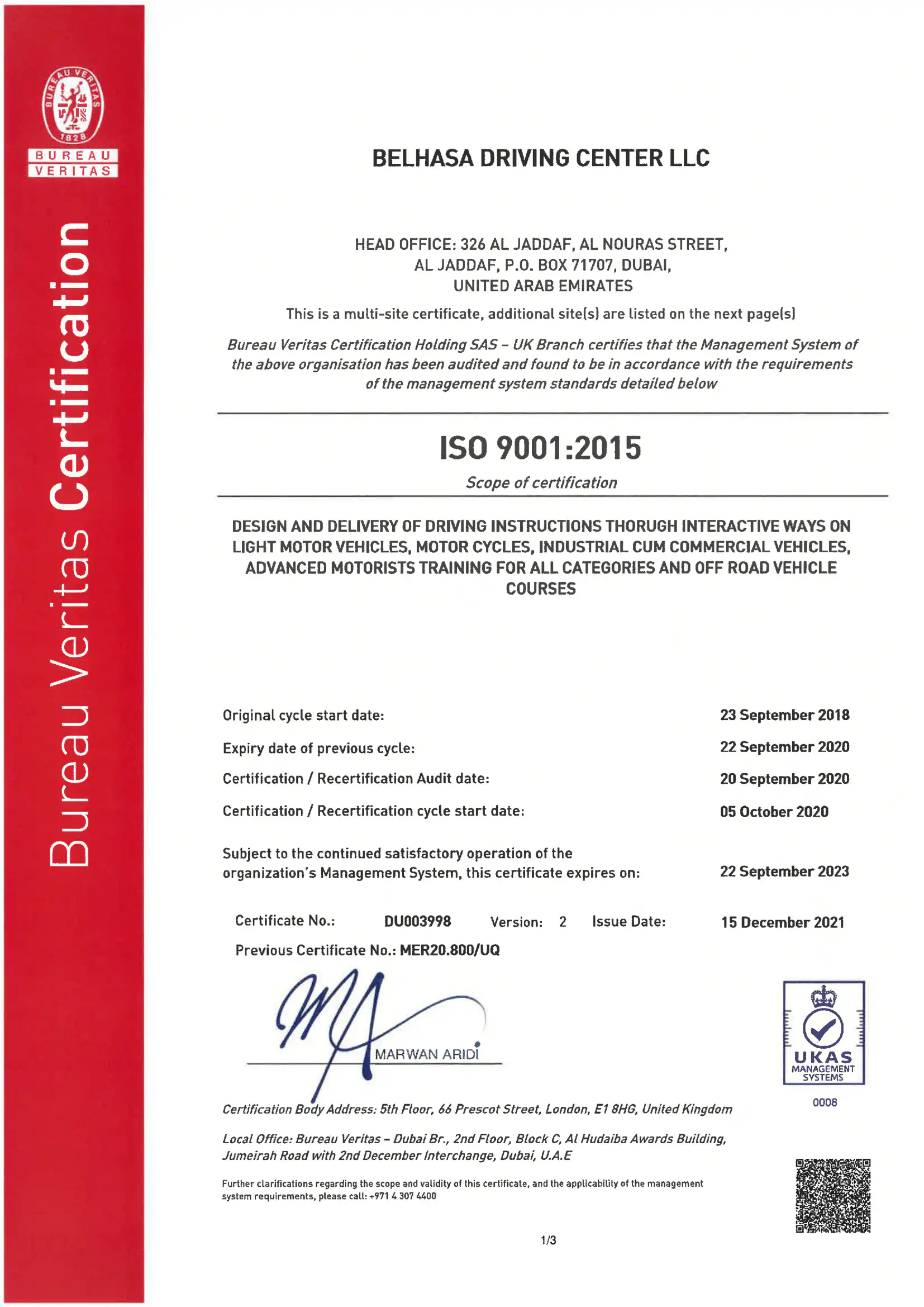 ISO 9001:2015 Certification