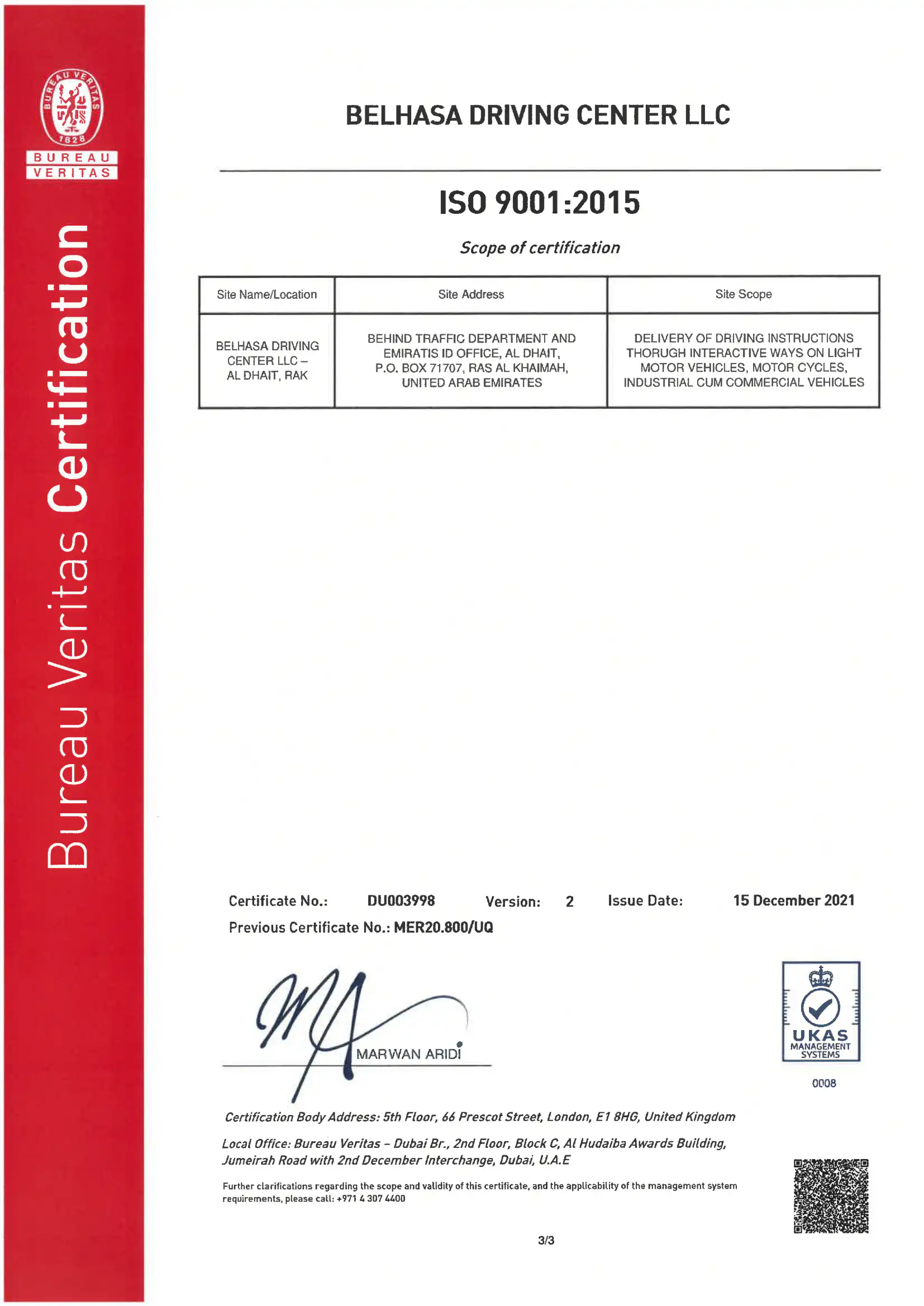 ISO 9001:2015 Certification